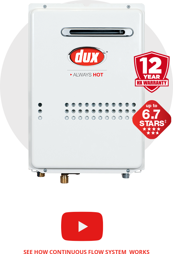 Always Hot Condensing Gas Continuous Flow - Dux New Zealand